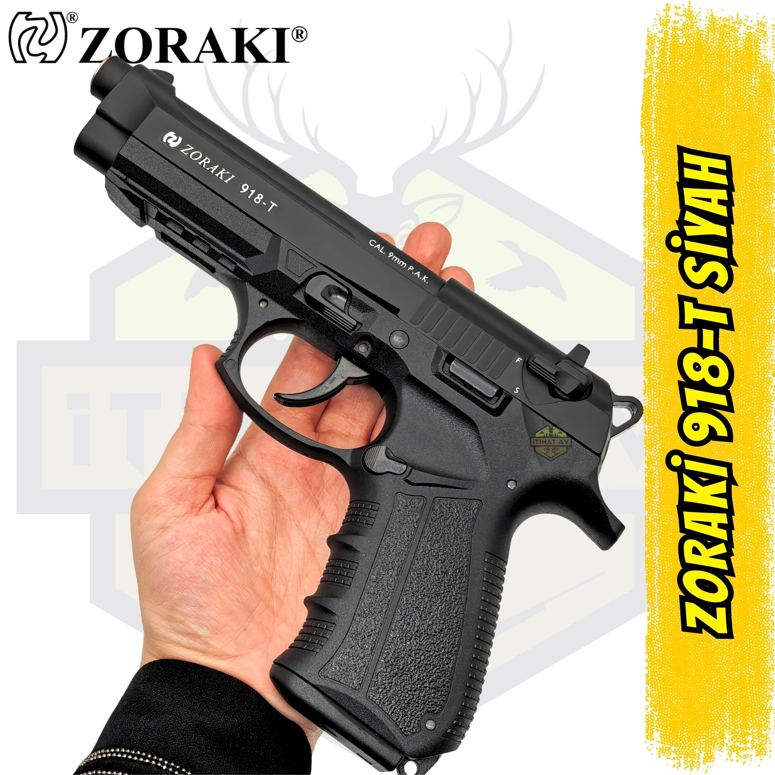 Zoraki 918-T Siyah Kurusıkı Ses Tabancası