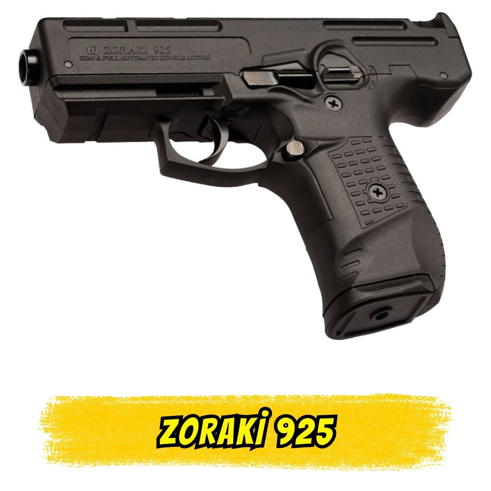 Zoraki 925 Siyah Kurusıkı Ses Tabancası (Çift Şarjörlü - 16+1 / 25+1 Kapasiteli)
