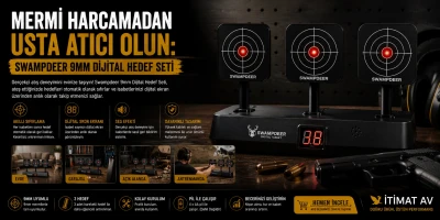 Mermi Harcamadan Usta Atıcı Olun: Swampdeer 9mm Dijital Hedef Seti