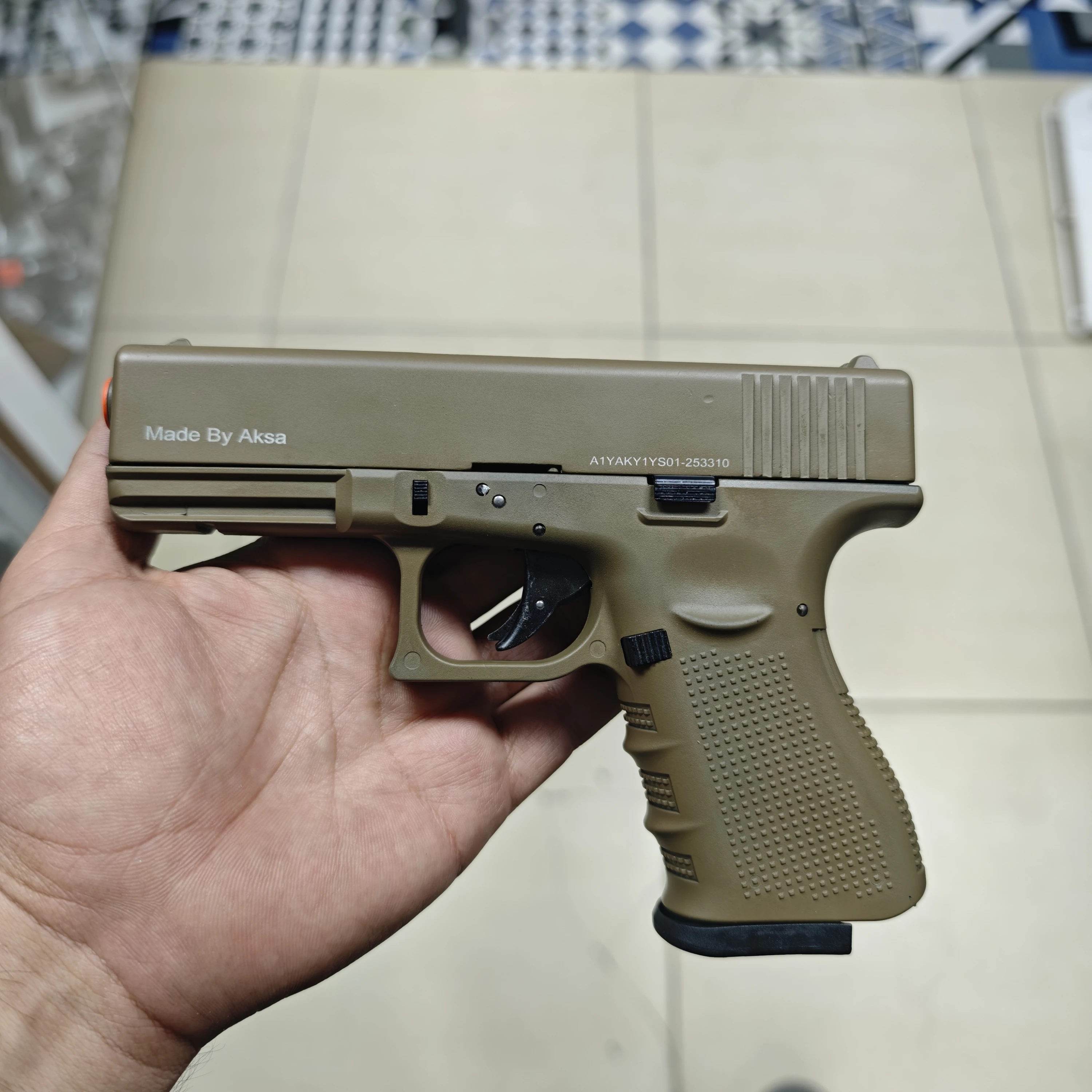 Aksa AK14 Kurusıkı Ses Tabancası (9mm P.A.K) - Çöl Rengi (Tan) (AK14-K10)