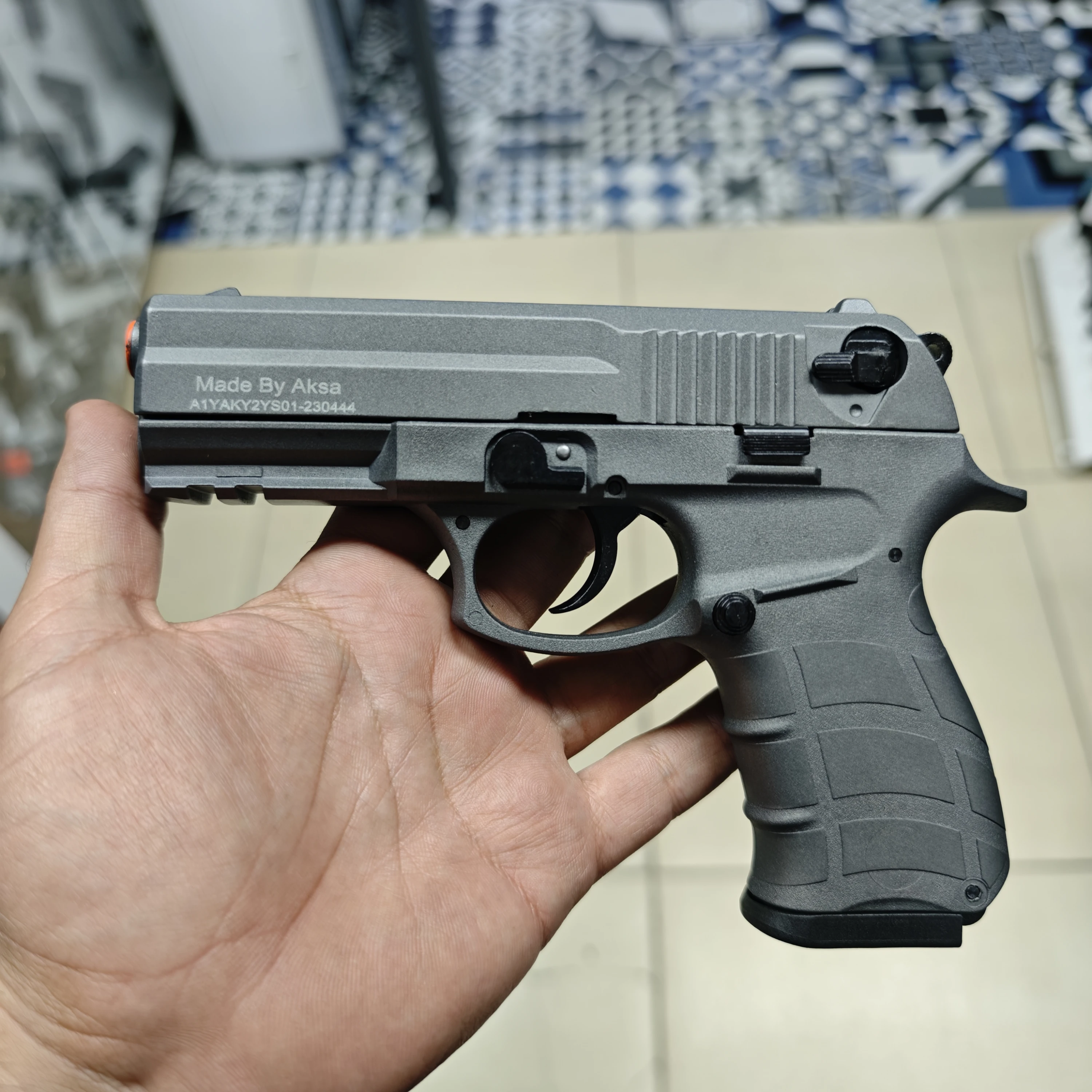 Aksa AK15 Kurusıkı Ses Tabancası (9mm P.A.K) - Tungsten Gri (AK15-K8)
