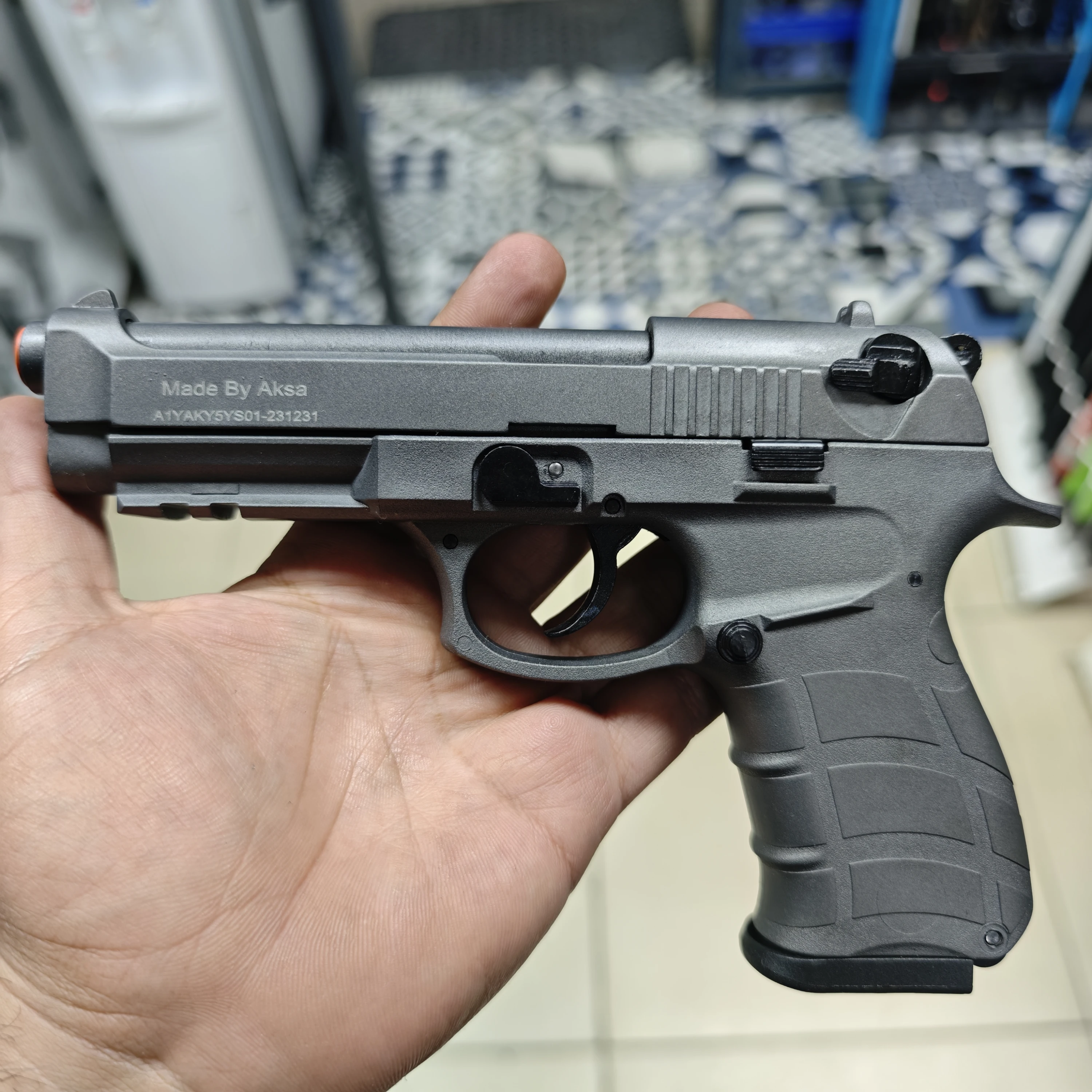 Aksa AK18 Kurusıkı Ses Tabancası (9mm P.A.K) - Tungsten Gri (AK18 – K11)