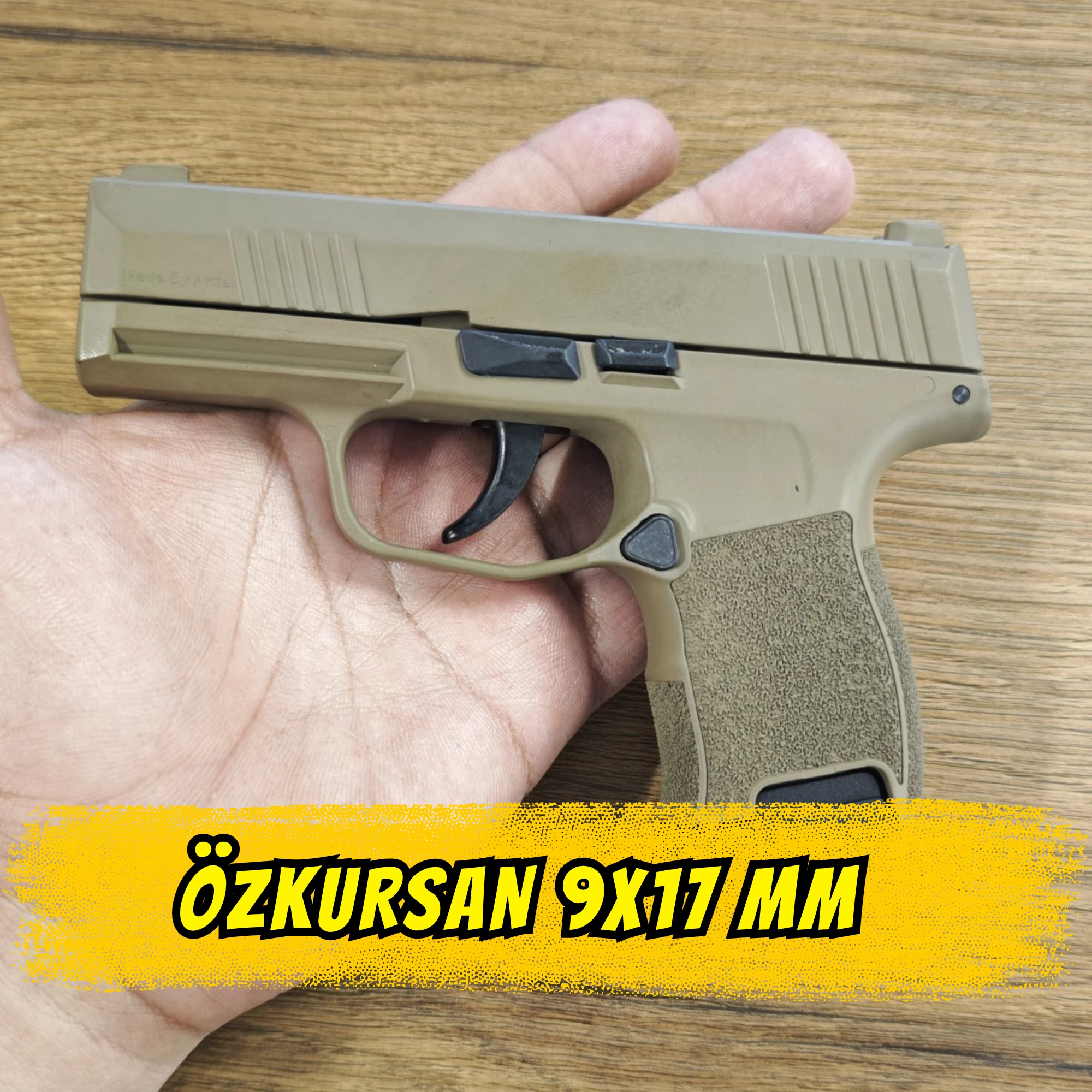 Aksa AK21 Kurusıkı Ses Tabancası (9mm P.A.K) - Çöl Rengi (Tan)