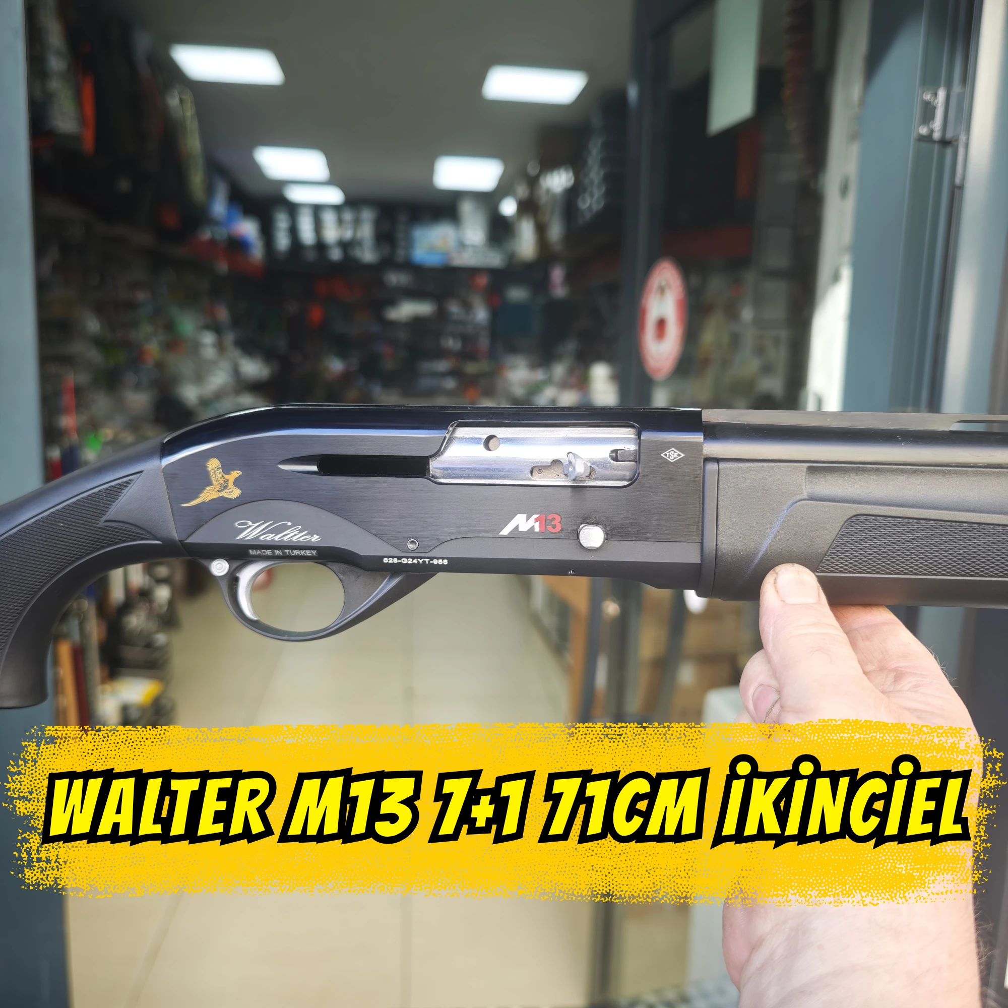 Walter M13 Yarı Otomatik Av Tüfeği - 71 cm / 7+1 (İkinci El - Siyah Sentetik)