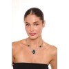 ZeyDor Yeşil Kristal Taşlı Kolye