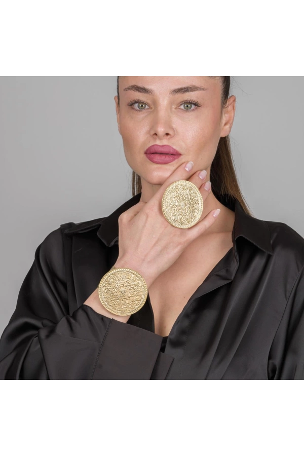 ZeyDor Gold İşlemeli Bileklik Set 12019-10022