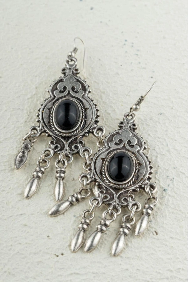 Zeydor Siyah Taşlı bohem küpe 2008