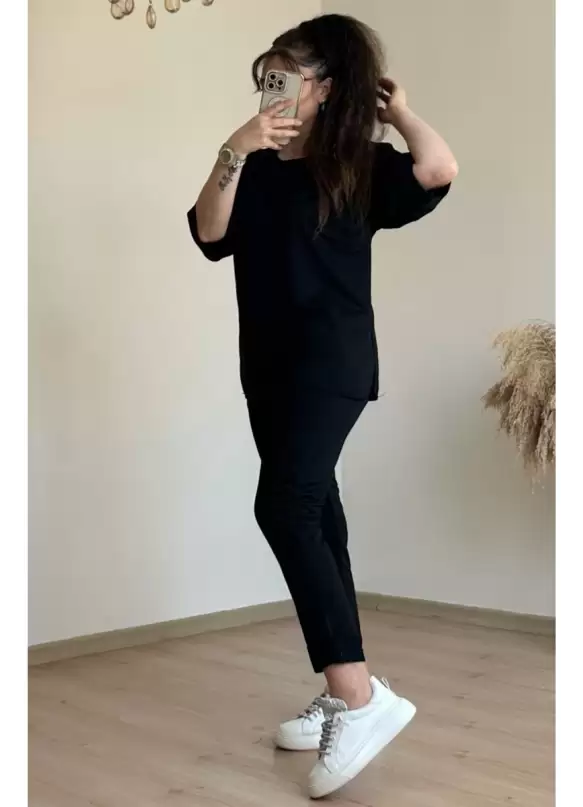 Duble Paça Takım Siyah