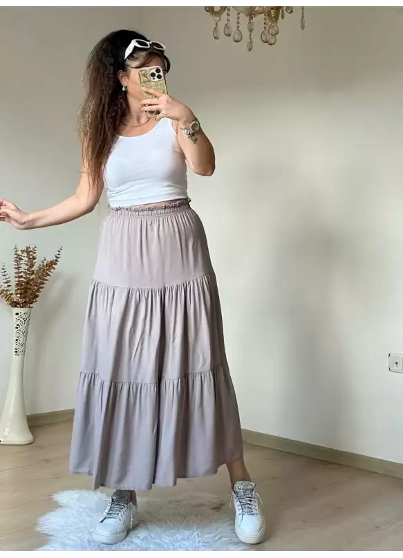 Düz Bej Etek