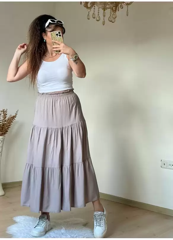 Düz Bej Etek