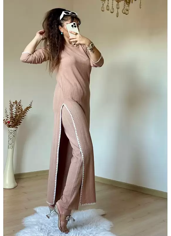 İkili Tunık Takım Bej