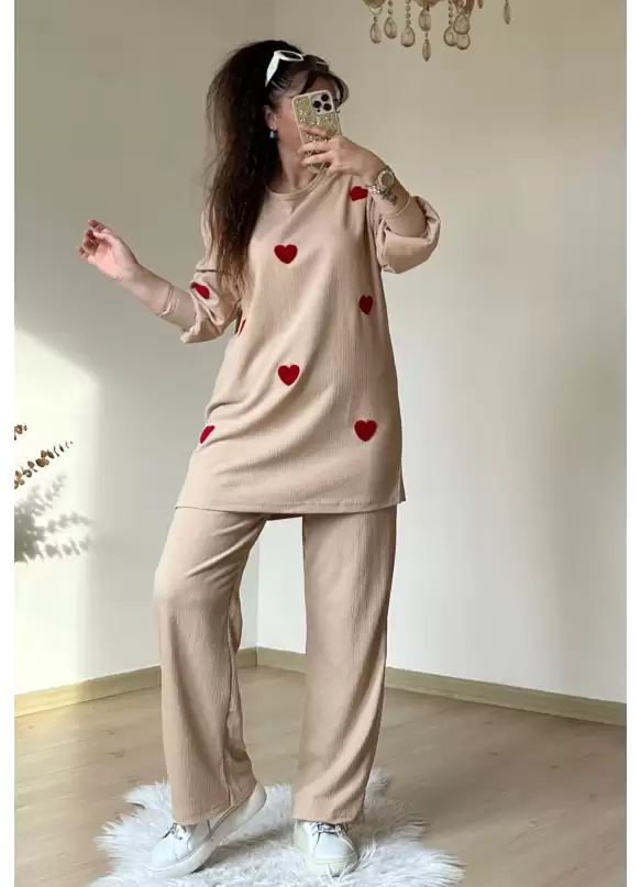 Kalpli Takım Bej