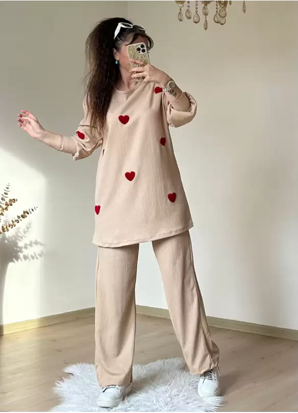 Kalpli Takım Bej