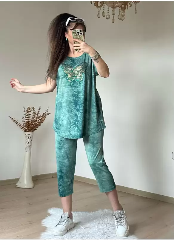 Kaprı Yeşil Taşlı Takım
