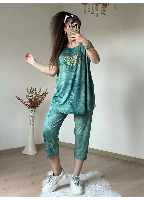 Kaprı Yeşil Taşlı Takım