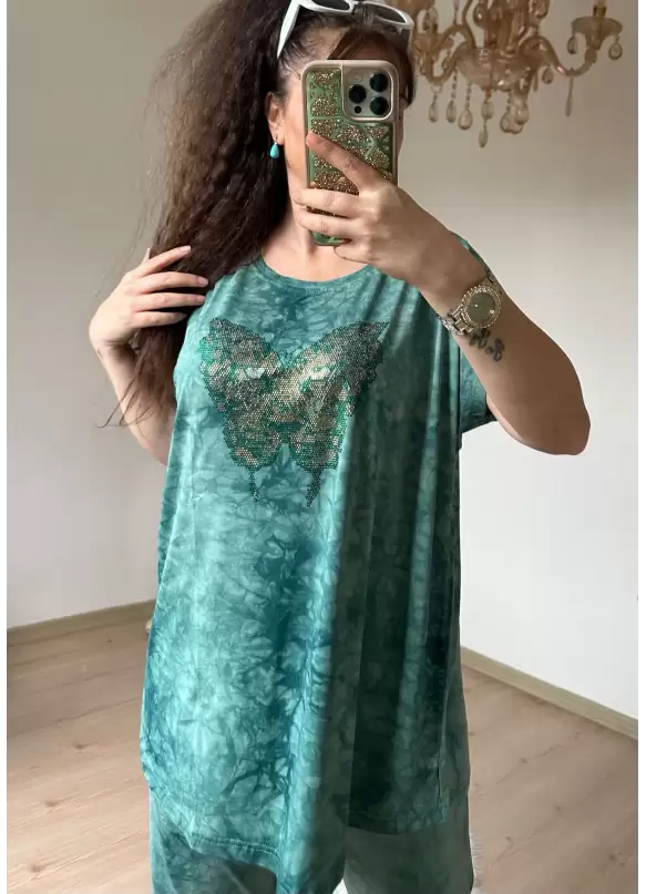 Kaprı Yeşil Taşlı Takım