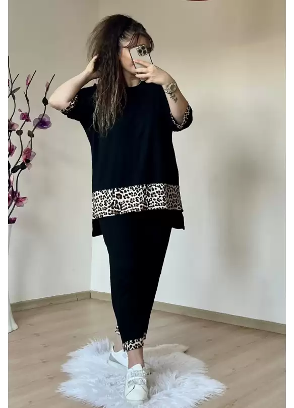 Leopar Şeritli Kapri Takım