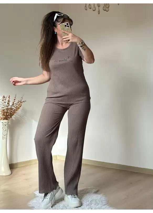 Ön Yazılı Kaskorse Takım Kahve