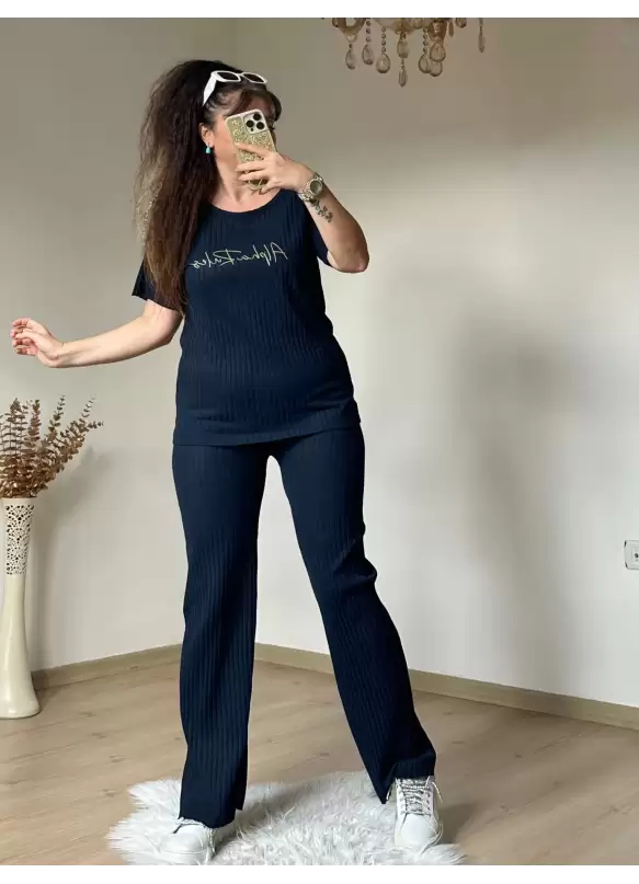 Ön Yazılı Kaskorse Takım Lacivert