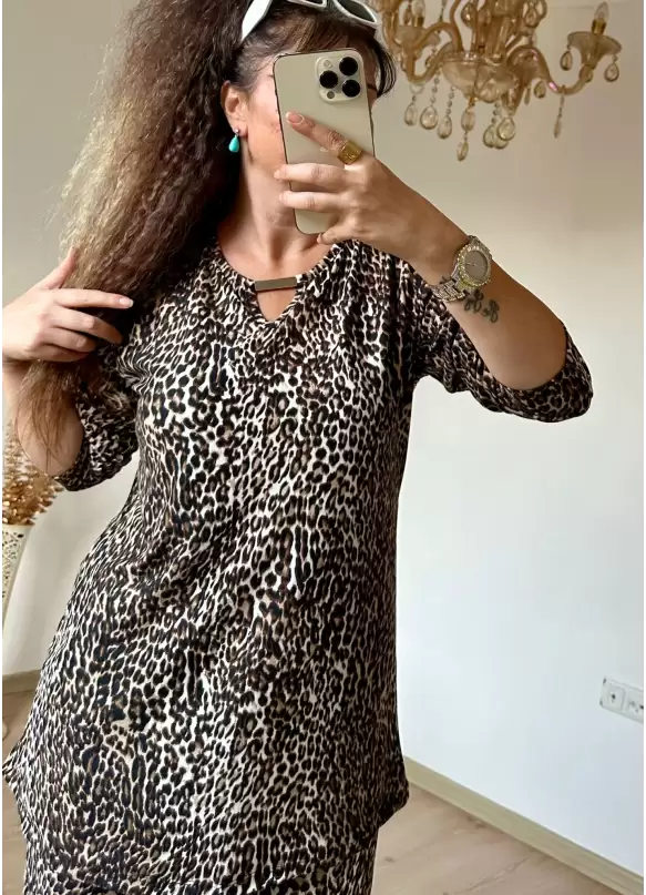 Süet Leopar Takım