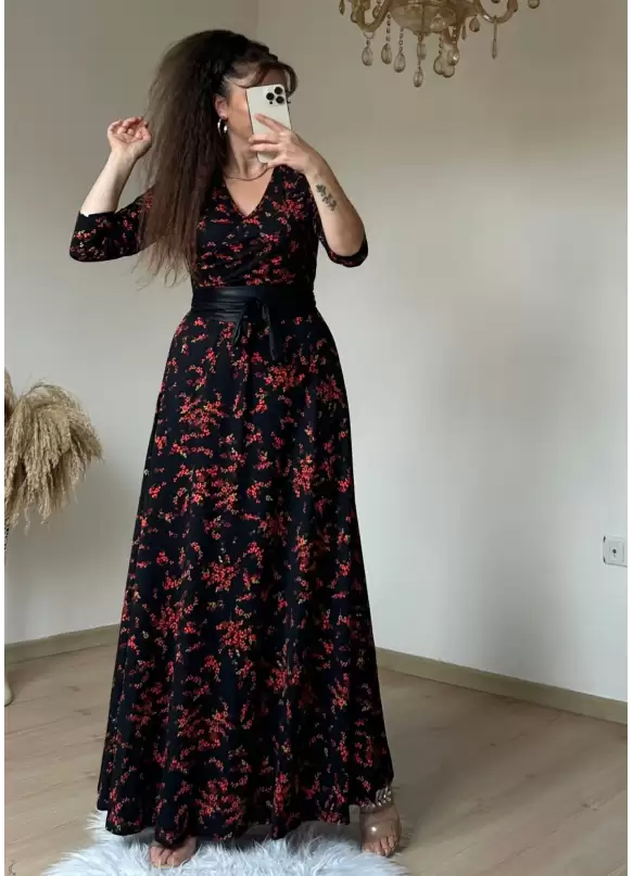 Full-Length Kokina Pattern Dress