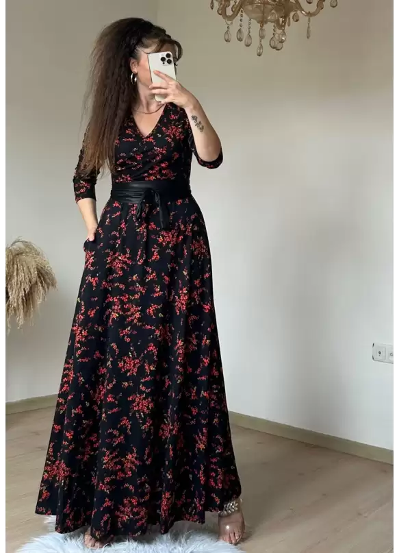 Full-Length Kokina Pattern Dress