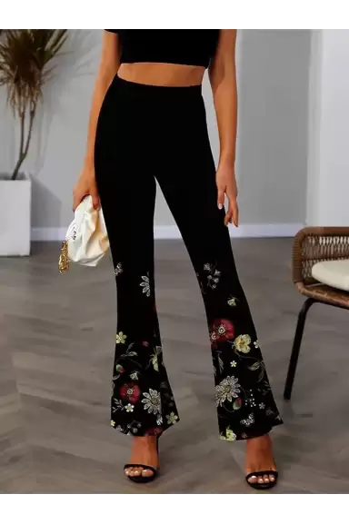 Çiçekli Tayt Pantalon