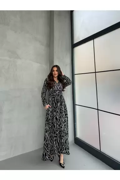 Çizgili Cepli Gömlek Elbise