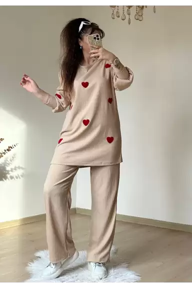 Kalpli Takım Bej