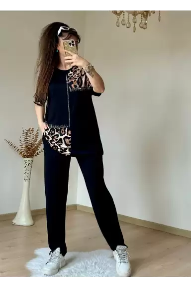 Leopar Taşlı Takım
