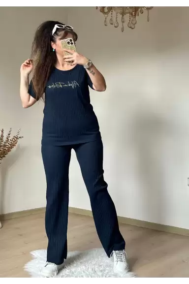 Ön Yazılı Kaskorse Takım Lacivert