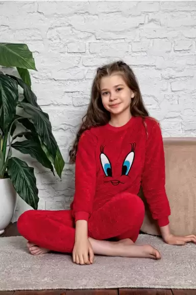 Tweety Kırmızı Çocuk Peluş Takım