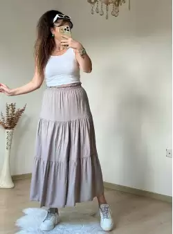 Düz Bej Etek