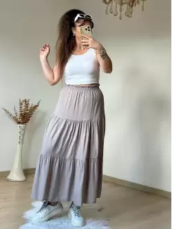 Düz Bej Etek