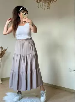 Düz Bej Etek
