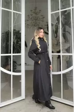 İçi Kürklü Kaban Siyah