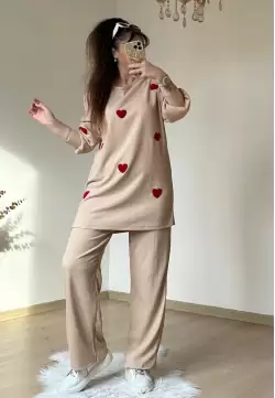 Kalpli Takım Bej
