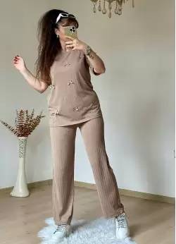 Kaşkorse Kurdele Takım Bej