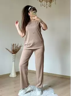 Kaşkorse Kurdele Takım Bej