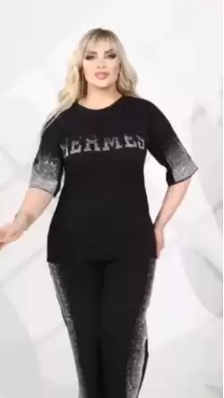 Kısa Kol Taslı Önü Yazılı Takım