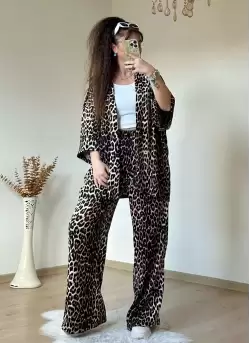 Leopar Kimono Takım