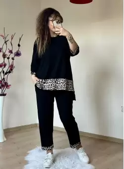 Leopar Şeritli Kapri Takım