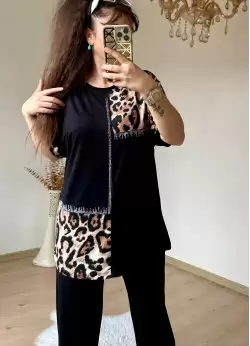 Leopar Taşlı Takım