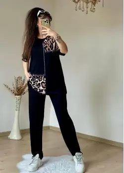 Leopar Taşlı Takım