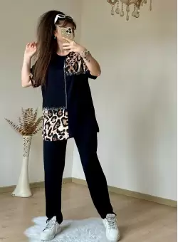 Leopar Taşlı Takım