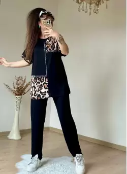 Leopar Taşlı Takım