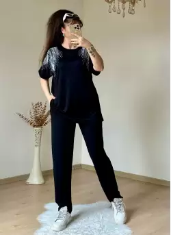 Omuz Gümüş Taşlı Takım