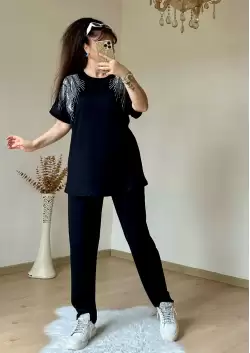 Omuz Gümüş Taşlı Takım