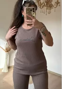 Ön Yazılı Kaskorse Takım Kahve