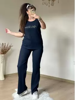 Ön Yazılı Kaskorse Takım Lacivert